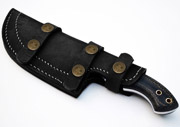 Large Black Leather Tracker Sheath Fixed Blade Knife Hunting Skinning Blanks Knives